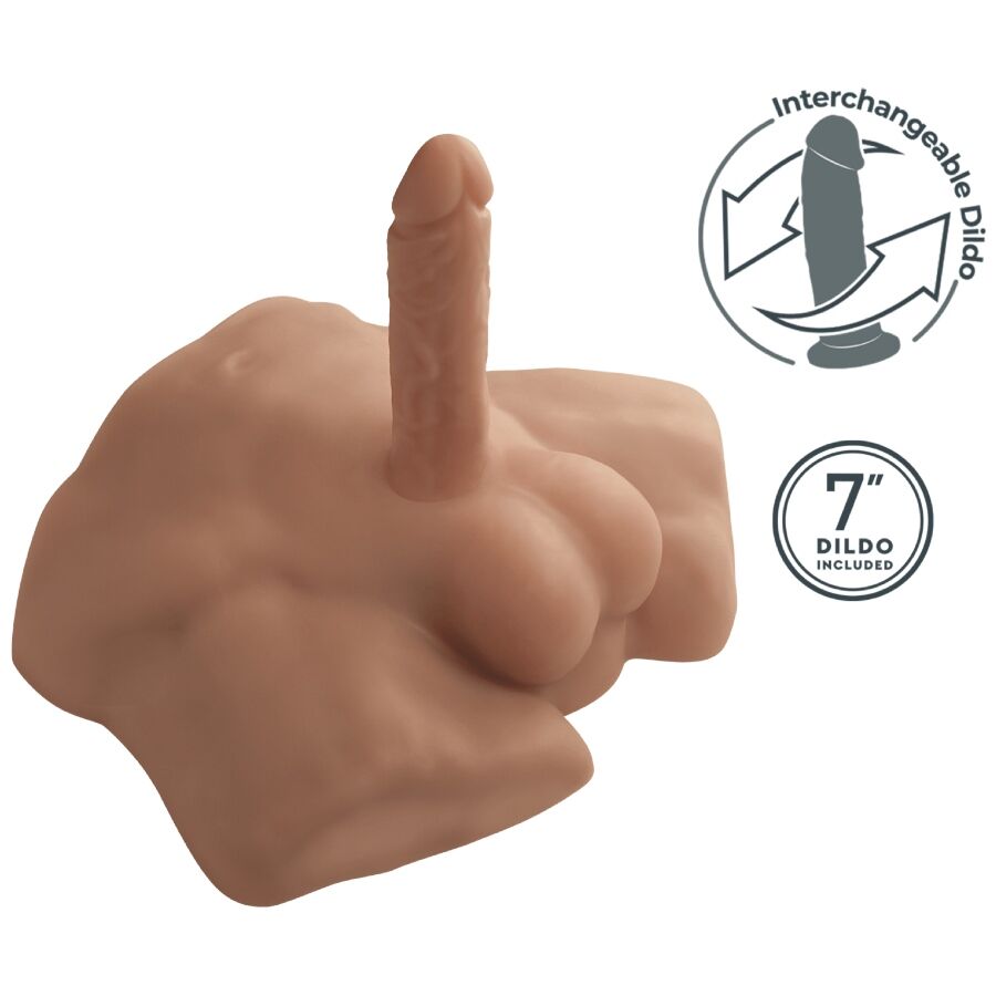 SILEXD - REALISTISCHER MÄNNLICHER OBERKÖRPER APOLLO S KARAMELL
