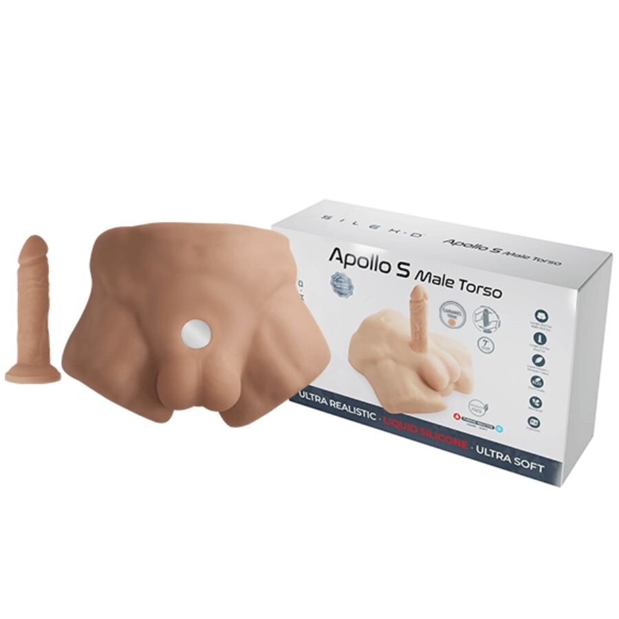 SILEXD - REALISTISCHER MÄNNLICHER OBERKÖRPER APOLLO S KARAMELL