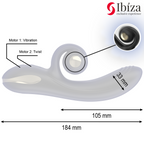 IBIZA - VIBRATEUR TWISTER AVEC STIMULATEUR DE COURBES ET VIBRO-ROTATION