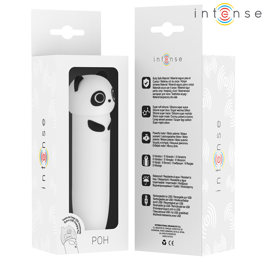 INTENSE - POH PANDA KUGELVIBRATOR WIEDERAUFLADBAR USB 10 X 2,2 CM
