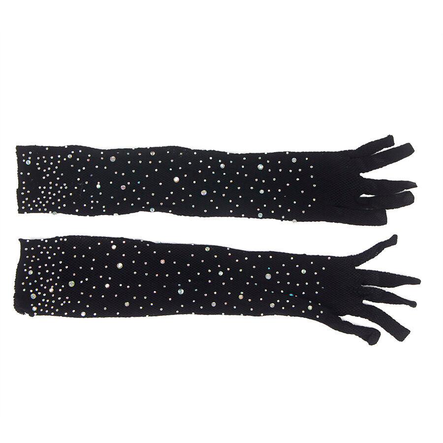 SUBBLIME - 957469TRANSPARENTE SCHWARZE SHINE HANDSCHUHE S/M