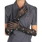 SUBBLIME - 957469TRANSPARENTE SCHWARZE SHINE HANDSCHUHE S/M