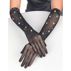 SUBBLIME - 957469TRANSPARENTE SCHWARZE SHINE HANDSCHUHE S/M