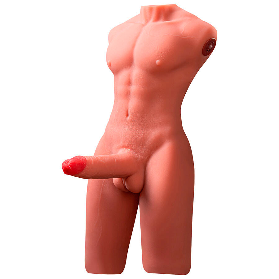 XISE - JASON HALBKÖRPER MANN REALISTISCHER TORSO MIT STÖßEN UND VIBRATIONEN 55 CM