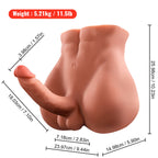 XISE - BERTLETT DILDO ASS GODE RÉALISTE ET MASTURBATEUR ANUS POSITION FRONTALE AVEC POUSSÉE 18 CM