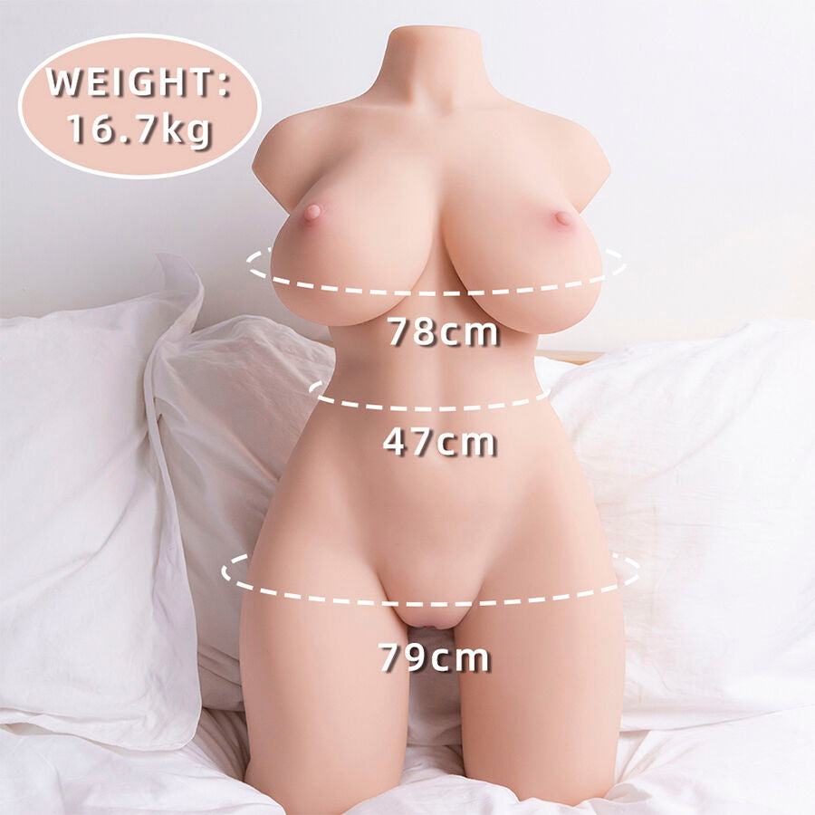 XISE - REALISTISCHER, SCHÖN GEFORMTER WEIBLICHER TORSO MIT SCHUB 71 CM