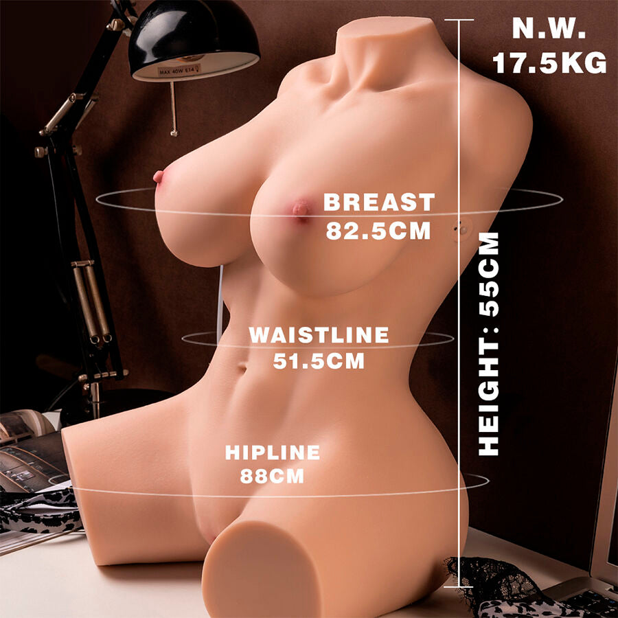 XISE - MURIEL REALISTISCHER FRAUENOBERKÖRPER MIT PUSH-UP 55 CM