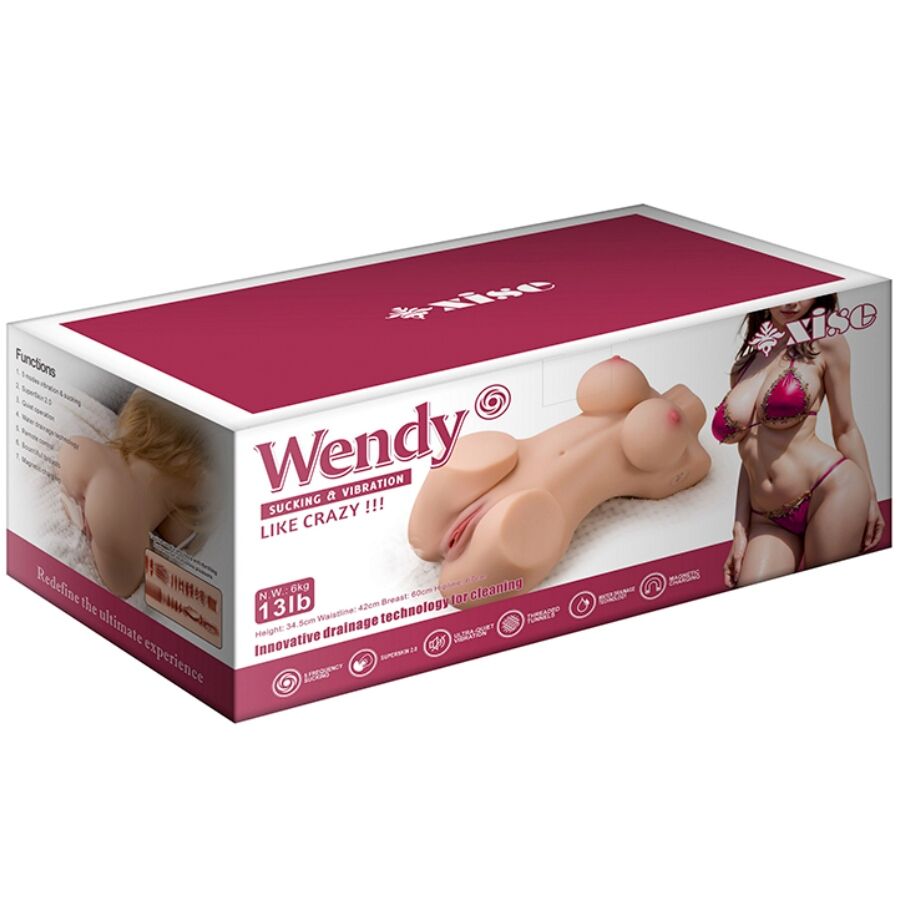 XISE – WENDY SAUGT WEIBLICHEN TORSO MIT VIBRATION UND FERNBEDIENUNG 6 KG
