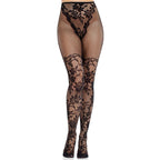 LEG AVENUE - DAHLIA SPITZENSTRÜMPFE MIT SCHWARZEM NETZDETAIL