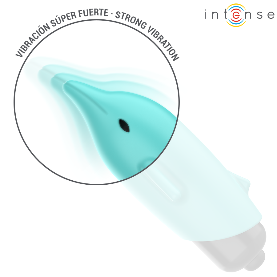 INTENSE – VIBRIERENDER KUGEL-ECHO DELPHINBLAU 8 X 4,7 CM