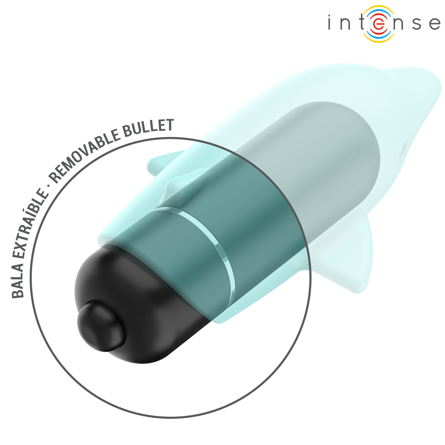 INTENSE – VIBRIERENDER KUGEL-ECHO DELPHINBLAU 8 X 4,7 CM