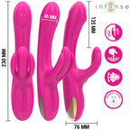 INTENSE - BRITNEY VIBRATEUR LAPIN MULTIFONCTION 23 CM ROSE