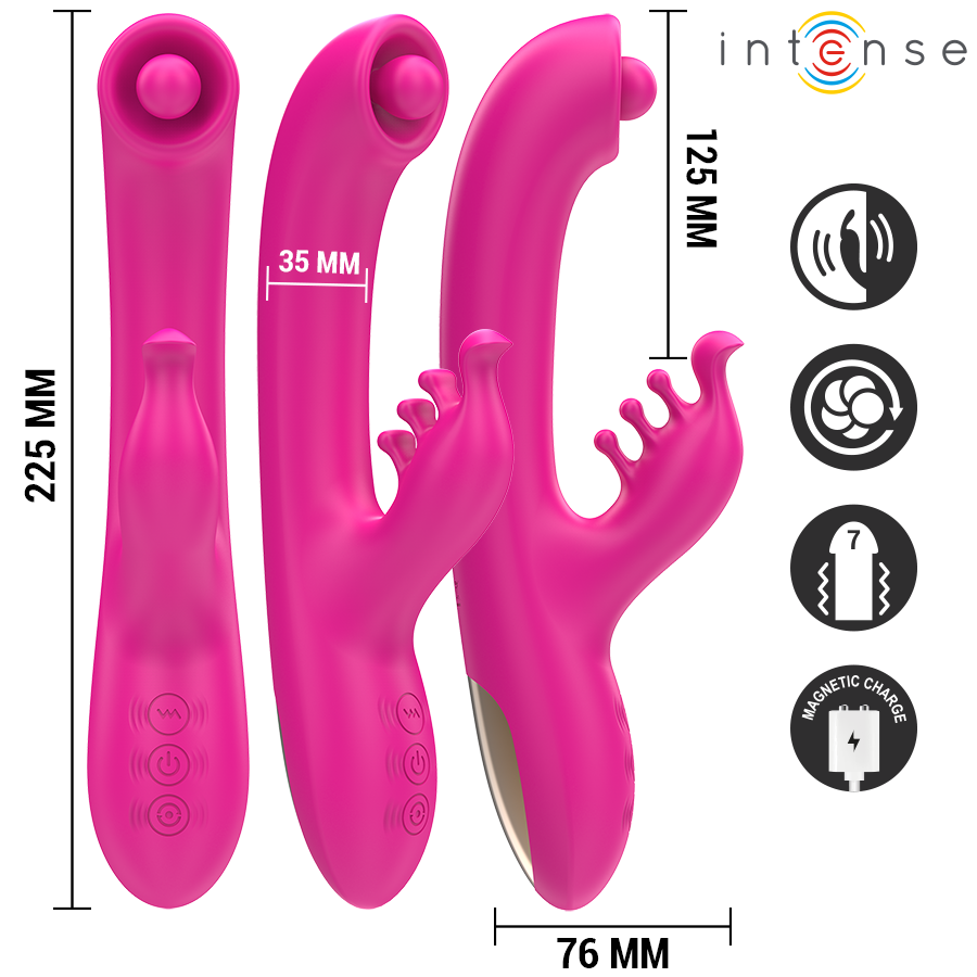 INTENSE - CHRISTINA VIBRATEUR LAPIN MULTIFONCTION 22,5 CM ROSE