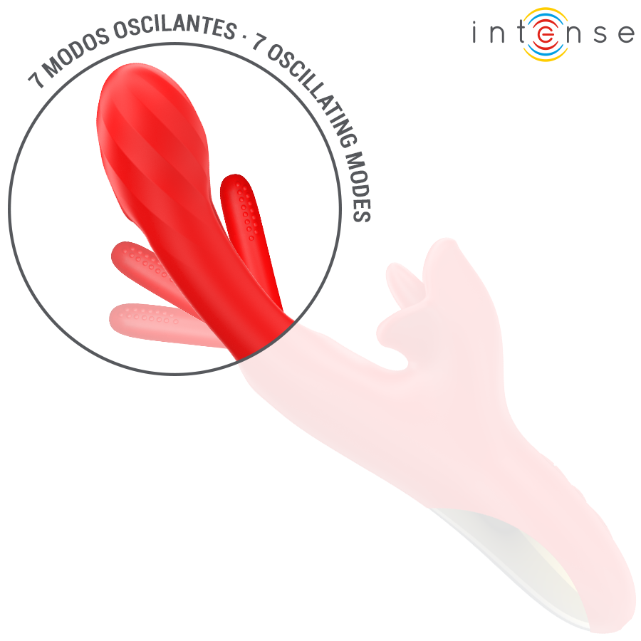INTENSE - JESSICA MULTIFUNKTIONS-VIBRATOR KLITORISSTIMULATION 24,8 CM ROT