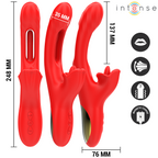 INTENSE - JESSICA MULTIFUNKTIONS-VIBRATOR KLITORISSTIMULATION 24,8 CM ROT
