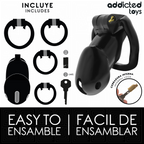 ADDICTED TOYS LOCKED - CAGE À PÉNIS MINDNIGHT CELL TAILLE L