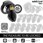 ADDICTED TOYS LOCKED - CAGE À PÉNIS CHASTETÉ PROFONDEUR 7,5 CM