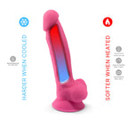 SILEXD - MODÈLE 1 PÉNIS RÉALISTE SILICONE PREMIUM SILEXPAN ROSE FLUORESCENT 17,5 CM