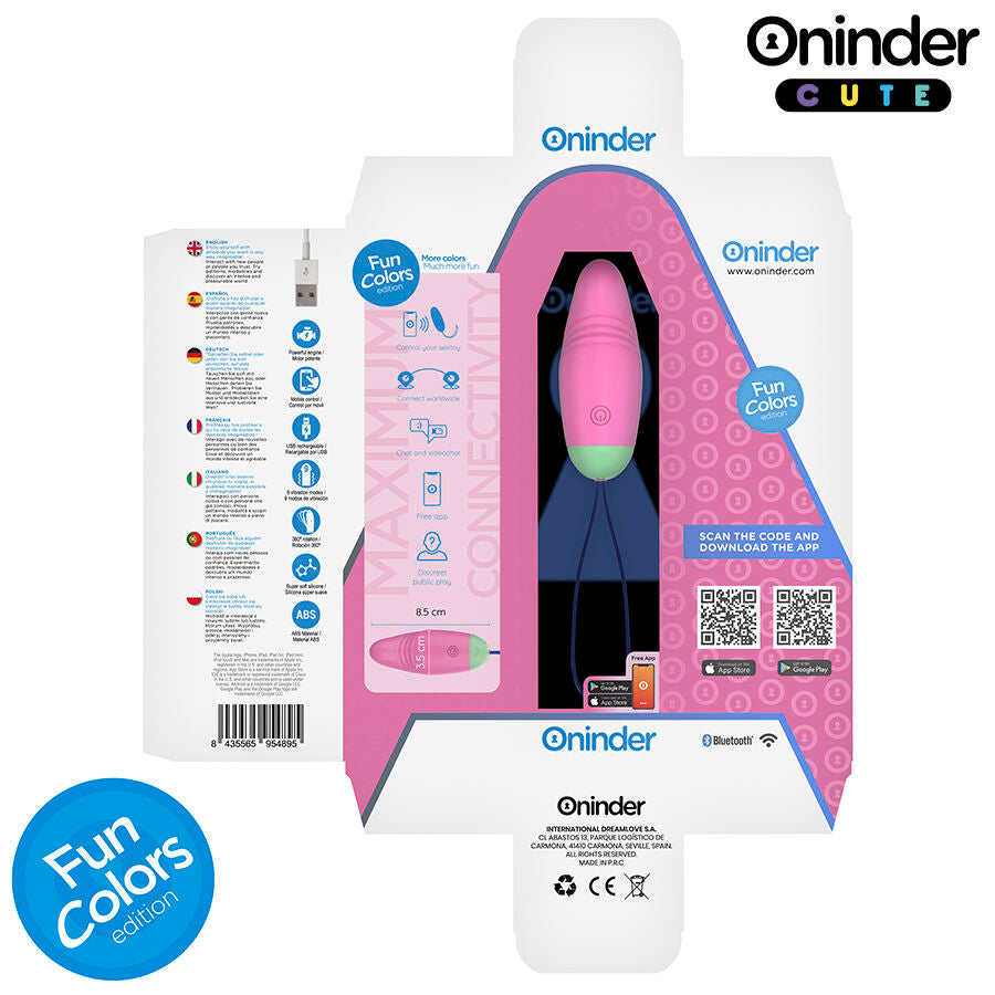 ONINDER CUTE - 360° VIBRIERENDES DREHEI AUS SILIKON - WELTWEIT KOSTENLOSE APP