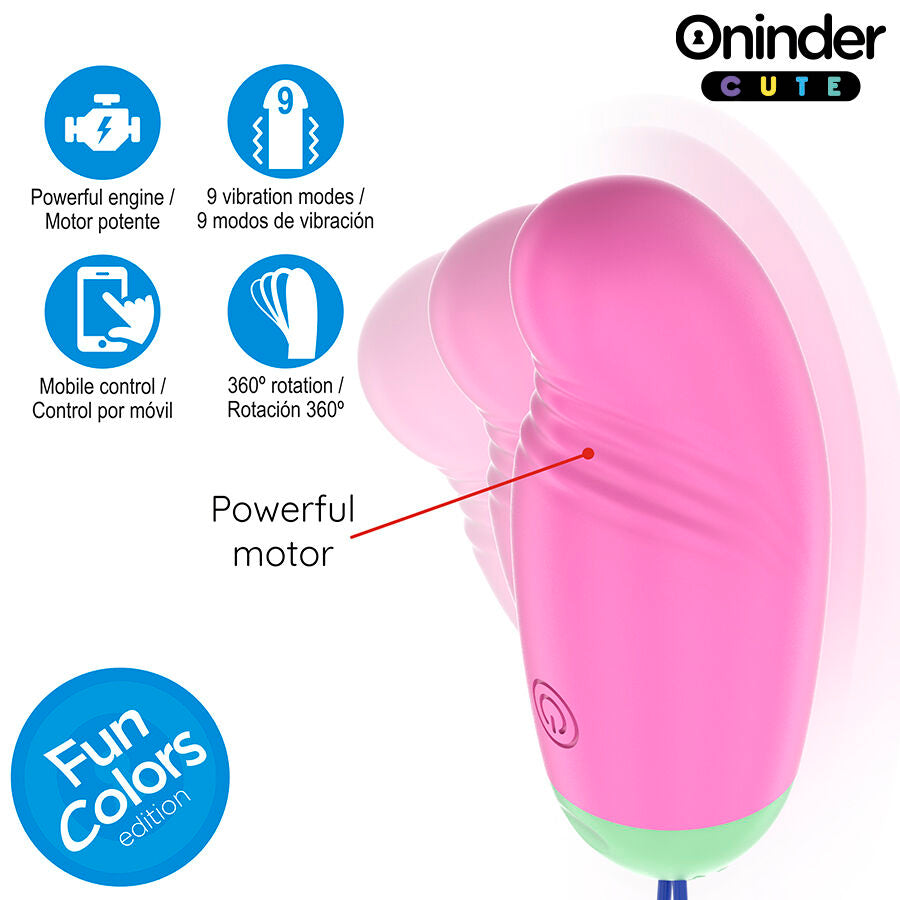 ONINDER CUTE - 360° VIBRIERENDES DREHEI AUS SILIKON - WELTWEIT KOSTENLOSE APP