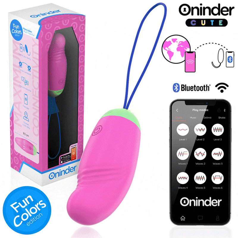 ONINDER CUTE - 360° VIBRIERENDES DREHEI AUS SILIKON - WELTWEIT KOSTENLOSE APP