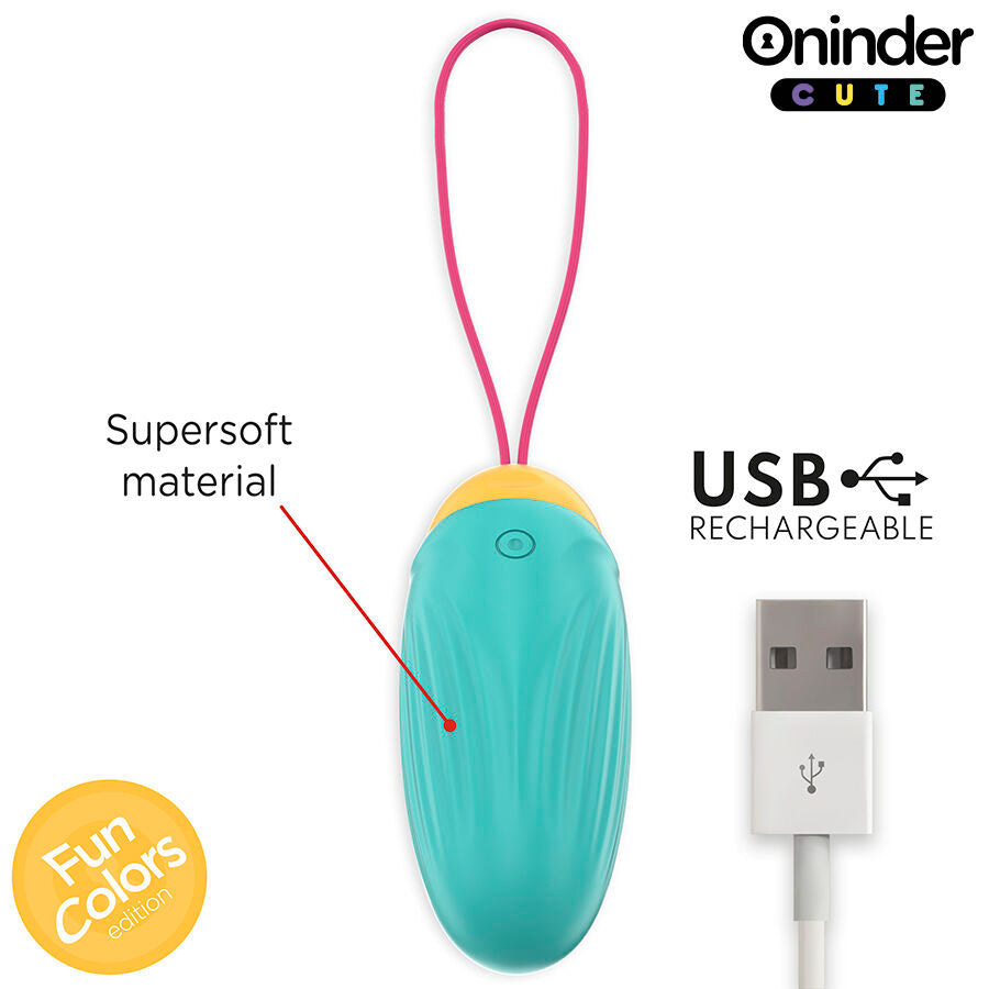 ONINDER CUTE - VIBRIERENDES DREHEI AUS SILIKON MIT EDELSTEIN - WELTWEITE KOSTENLOSE APP