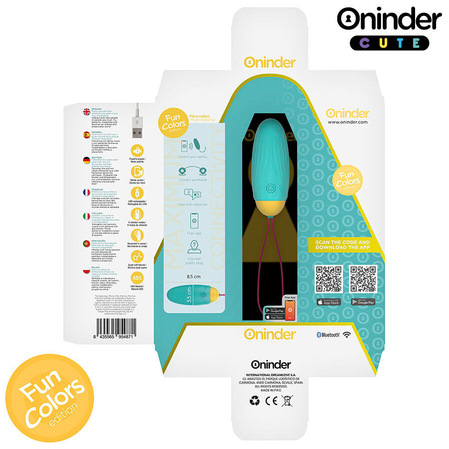 ONINDER CUTE - VIBRIERENDES DREHEI AUS SILIKON MIT EDELSTEIN - WELTWEITE KOSTENLOSE APP