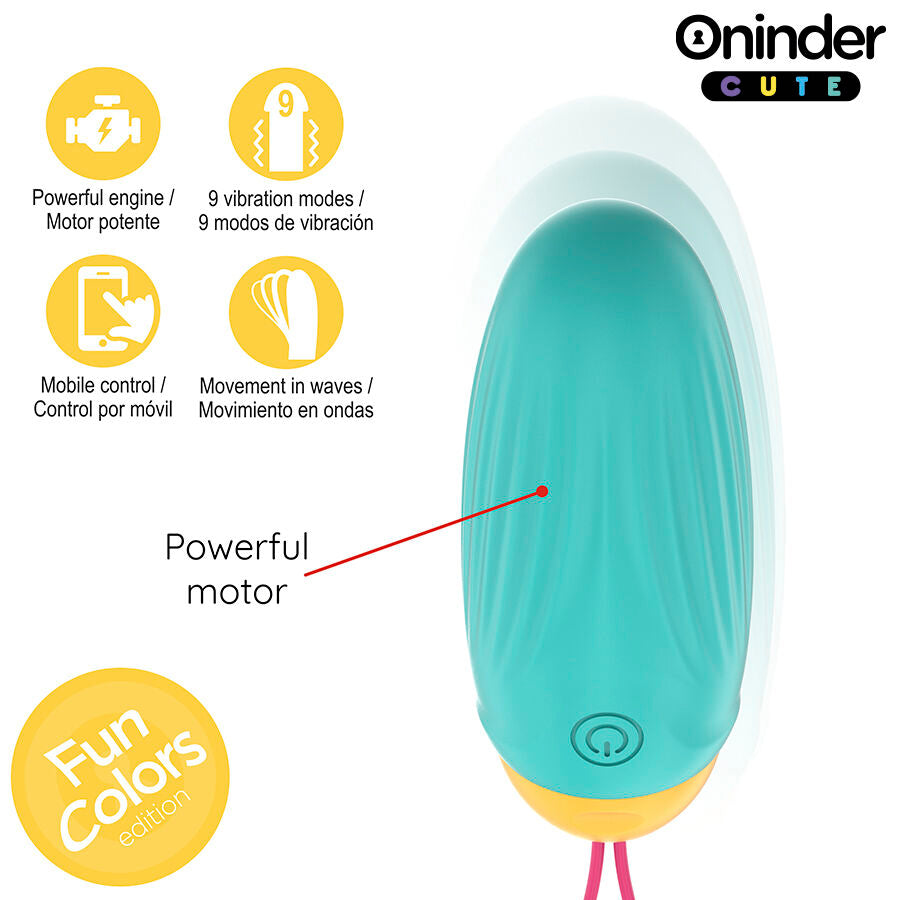 ONINDER CUTE - VIBRIERENDES DREHEI AUS SILIKON MIT EDELSTEIN - WELTWEITE KOSTENLOSE APP
