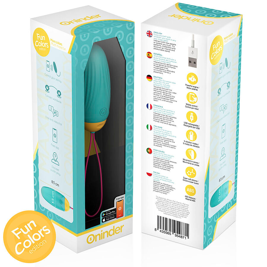 ONINDER CUTE - VIBRIERENDES DREHEI AUS SILIKON MIT EDELSTEIN - WELTWEITE KOSTENLOSE APP