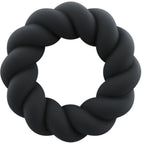 ROCKS-OFF - ANNEAU DE MASTURBATION EN SILICONE NOIR TWIST
