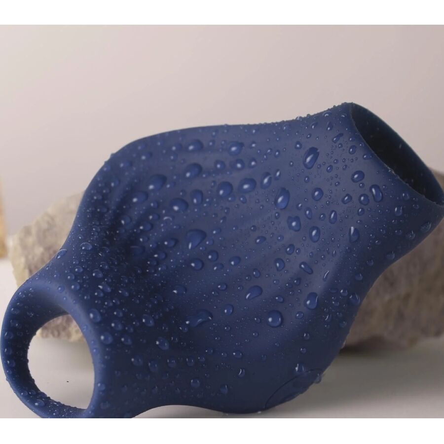 ROCKS-OFF - MASTURBATEUR VIBRATEUR FLEXIBLE PALM BLUE