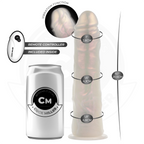 COCK MILLER - DILDO MIT SAUGNAPF, LICHT UND VIBRATION MIT FERNBEDIENUNG WEISS 20,5 CM