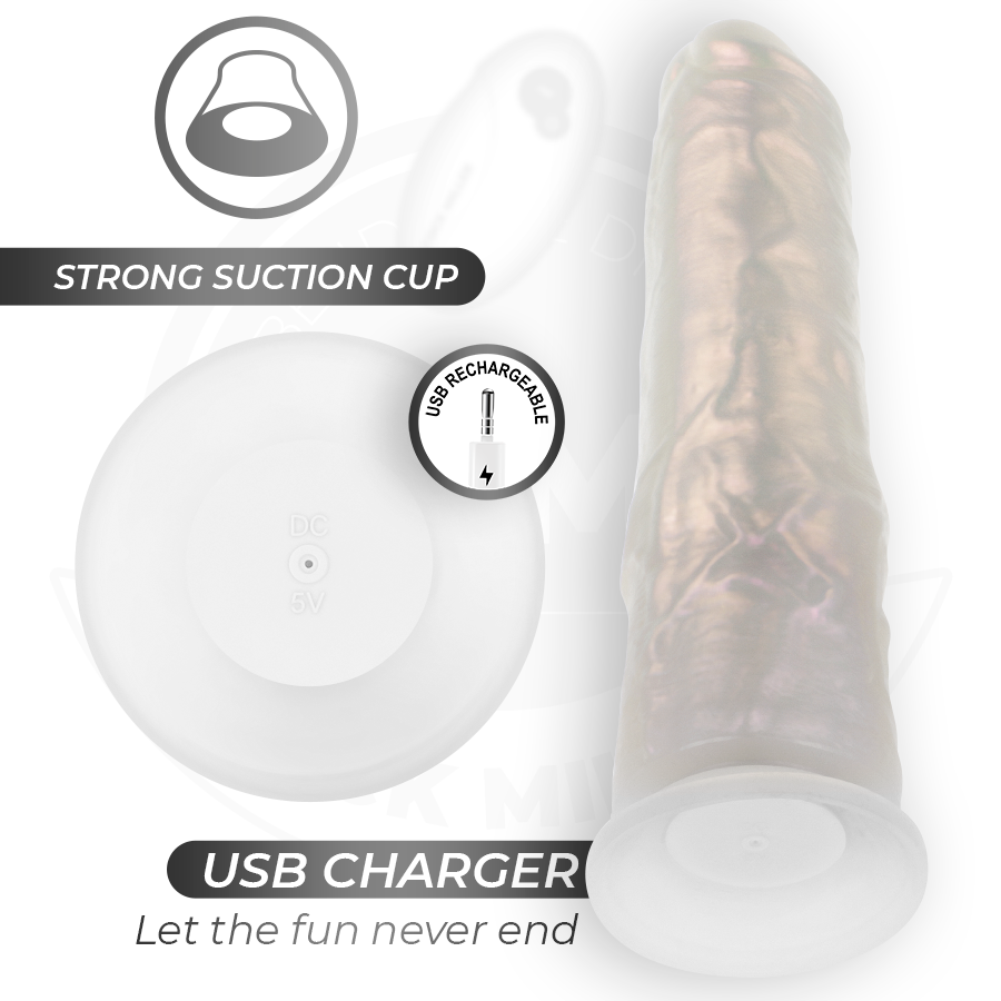 COCK MILLER - DILDO MIT SAUGNAPF, LICHT UND VIBRATION MIT FERNBEDIENUNG WEISS 20,5 CM