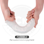 COCK MILLER - DILDO MIT SAUGNAPF, LICHT UND VIBRATION MIT FERNBEDIENUNG WEISS 20,5 CM