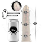 COCK MILLER - DILDO MIT SAUGNAPF, LICHT UND VIBRATION MIT FERNBEDIENUNG WEISS 19,5 CM