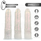 COCK MILLER - DILDO MIT SAUGNAPF, LICHT UND VIBRATION MIT FERNBEDIENUNG WEISS 19,5 CM