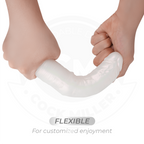 COCK MILLER - DILDO MIT SAUGNAPF, LICHT UND VIBRATION MIT FERNBEDIENUNG WEISS 19,5 CM