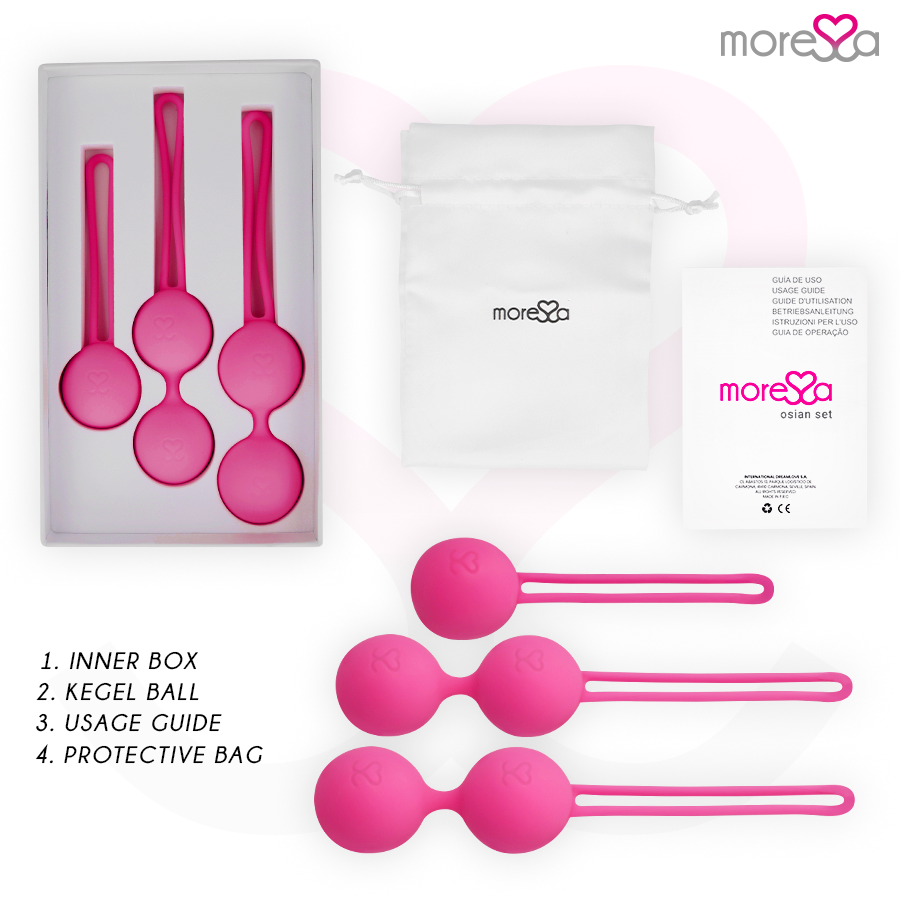 MORESSA - OSIAN SET PREMIUM SILIKON ROSÉ (Osian One - 51 g | Osian Two - 101 g | Osian Three 85 g)