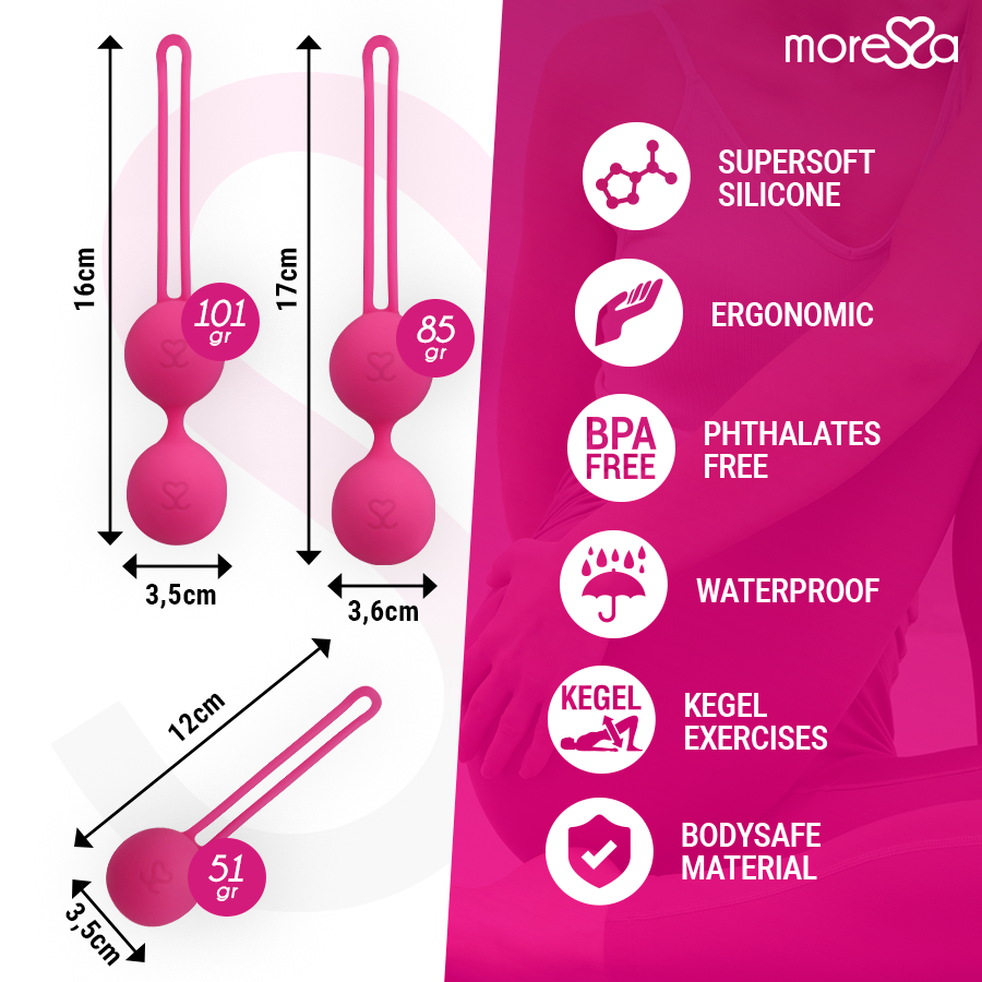 MORESSA - OSIAN SET PREMIUM SILIKON ROSÉ (Osian One - 51 g | Osian Two - 101 g | Osian Three 85 g)