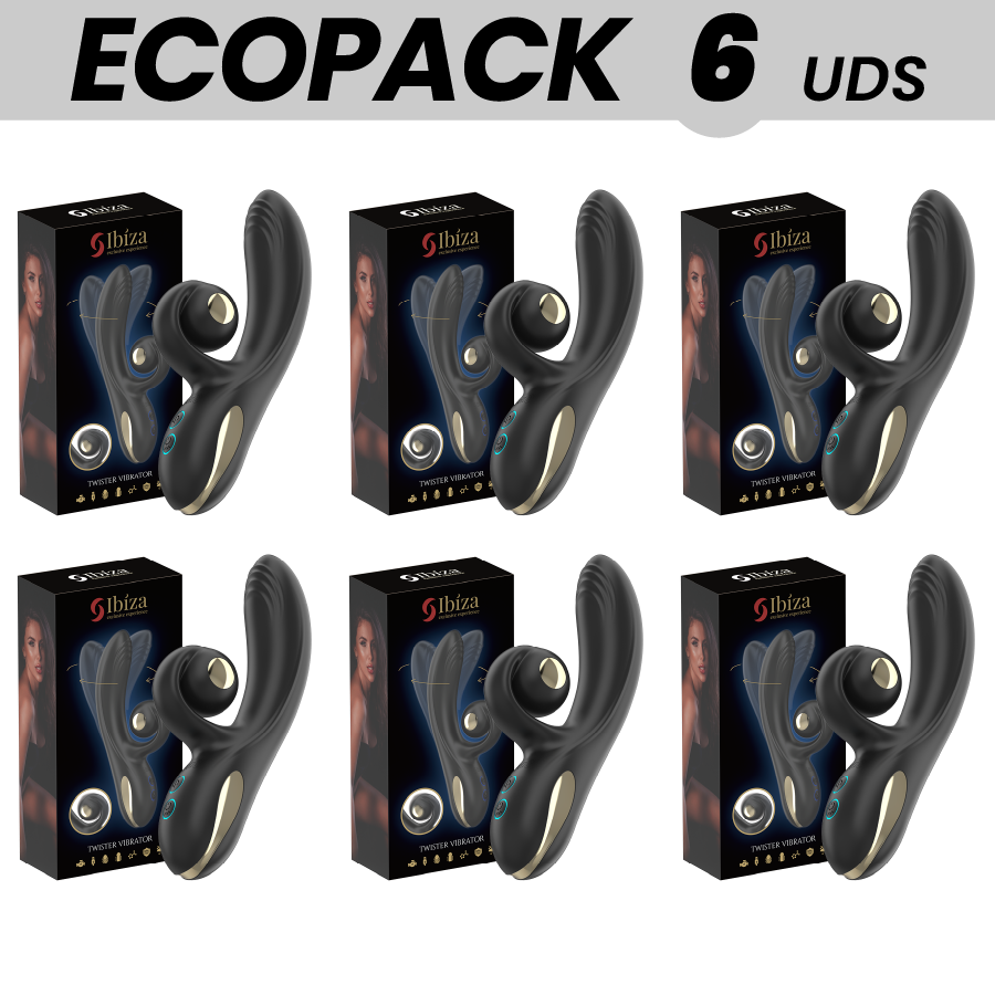ECOPACKS 6 STÜCK – IBIZA TWISTER VIBRATOR MIT KURVENSTIMULATOR UND VIBRO-ROTATION