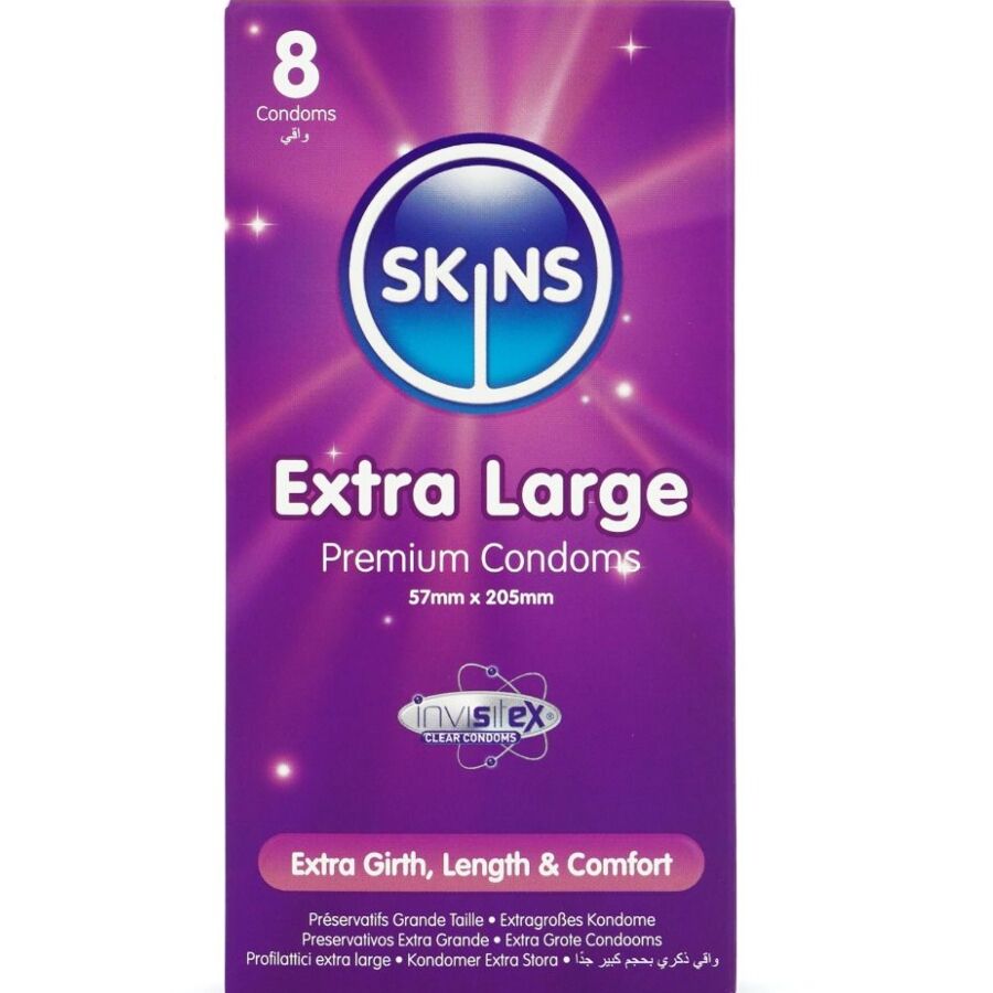 SKINS - 8ER-PACK PREMIUM EXTRA GROSSE KONDOME