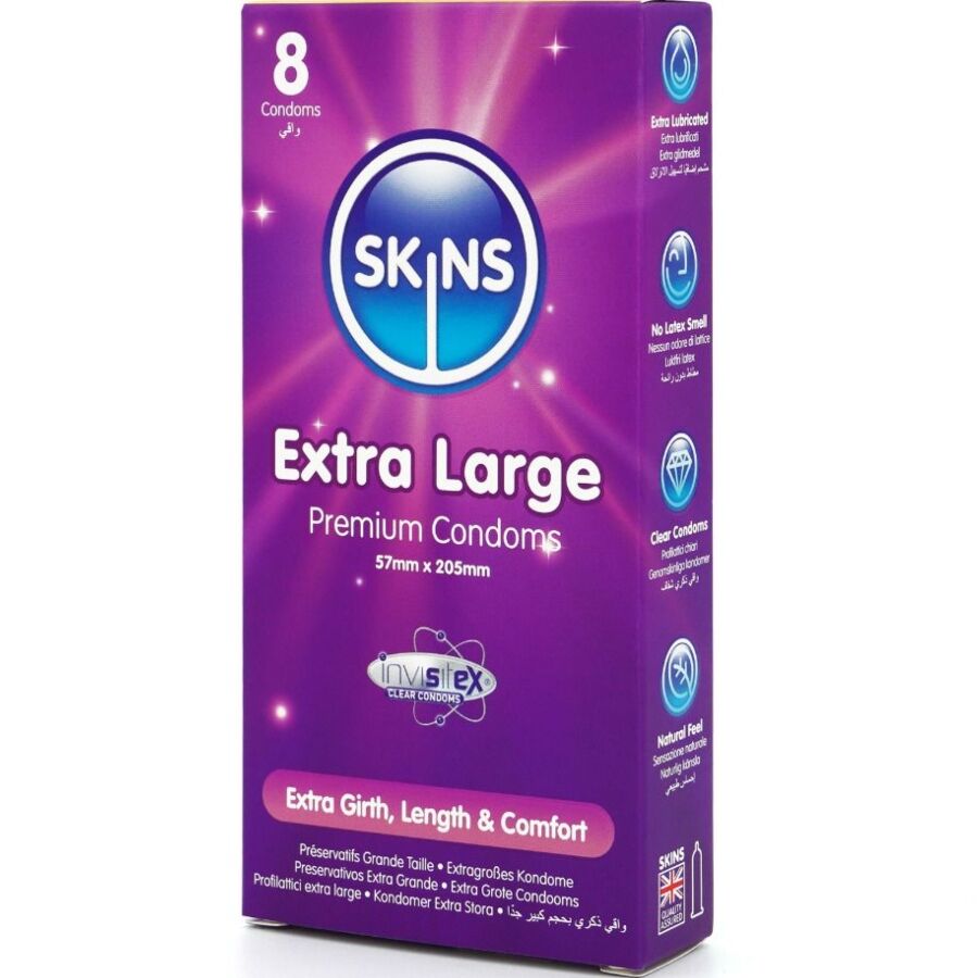 SKINS - 8ER-PACK PREMIUM EXTRA GROSSE KONDOME