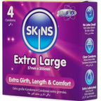 SKINS – 4er-Pack Premium-Kondome, extragroß