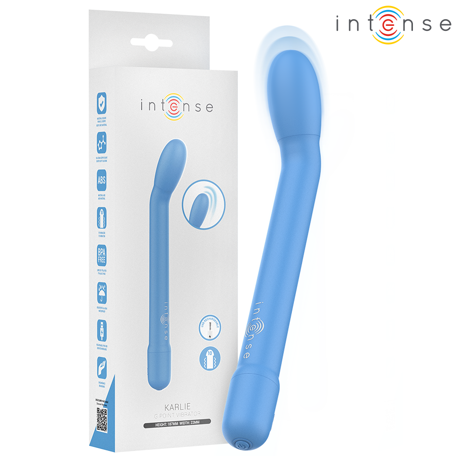 INTENSE - STIMULATEUR DE POINT G RECHARGEABLE KARLIE BLEU
