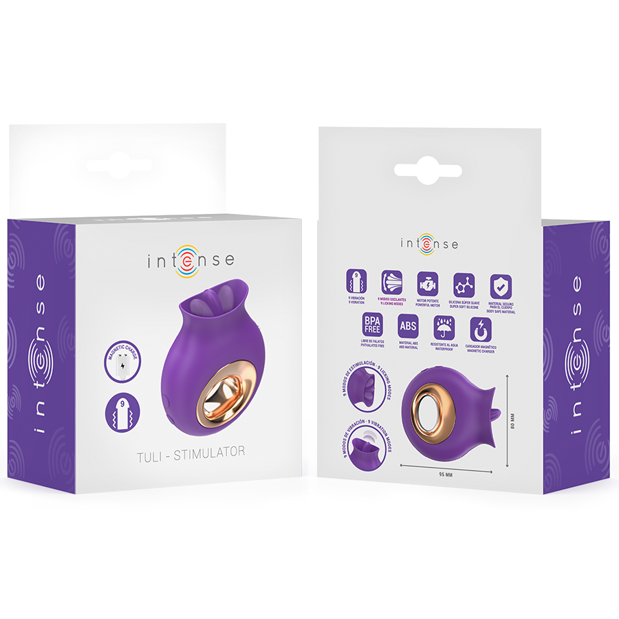 INTENSE - TULI KLITORISSTIMULATOR 9 VIBRATIONS & 9 OSZILLATIONEN VIOLETT