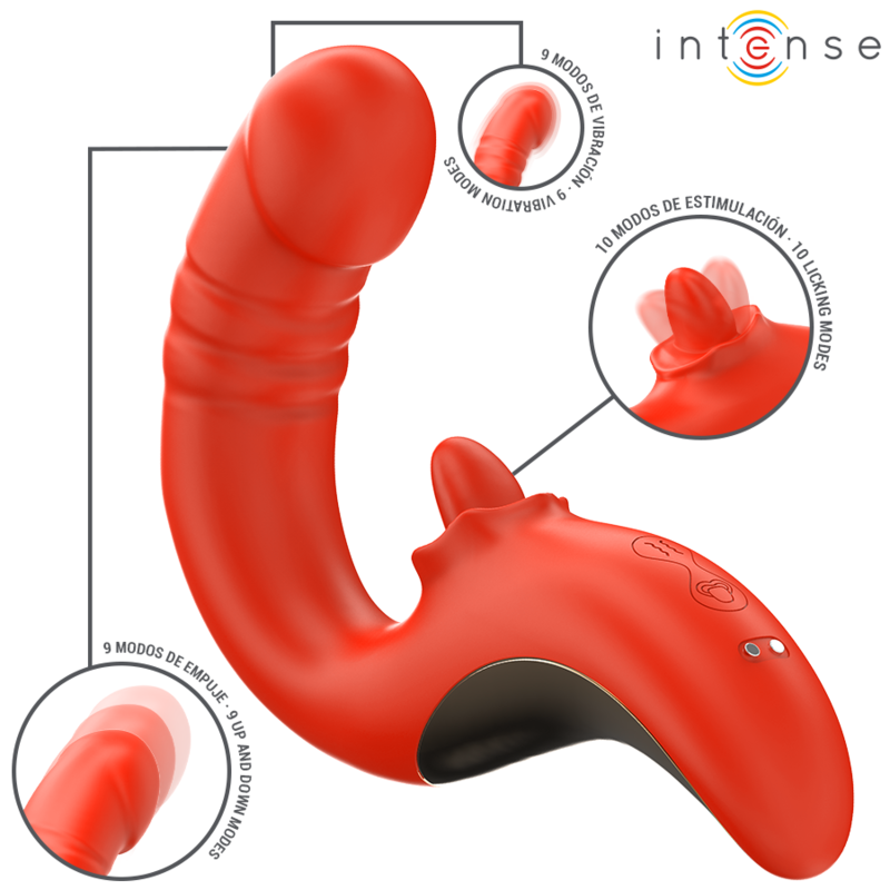 INTENSE - U-FÖRMIGER VIBRATOR UND STIMULATOR PAULINA ROT