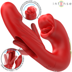 INTENSE - NATHY DOPPELVIBRATOR MIT STIMULIERENDEM UND MULTIFUNKTIONALEM MUND ROT
