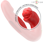 INTENSE - NATHY DOPPELVIBRATOR MIT STIMULIERENDEM UND MULTIFUNKTIONALEM MUND ROT