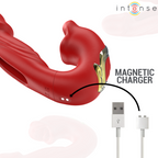 INTENSE - NATHY DOPPELVIBRATOR MIT STIMULIERENDEM UND MULTIFUNKTIONALEM MUND ROT