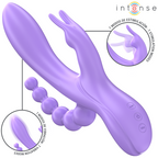 INTENSE - MIKO DREIFACH-VIBRATOR HASE & STIMULATOR & ANAL 7 VIBRATIONEN VIOLETT